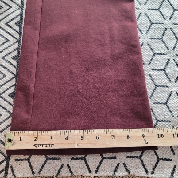URBAN OUTFITTERS MAROON WIDE LEG FLARE LOW RISE PULL ON LEGGINGS, SZ 4 - Picture 11 of 12